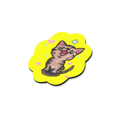 kitty with her diamond and hearts and crosses Flower-Shaped Fridge Magnet