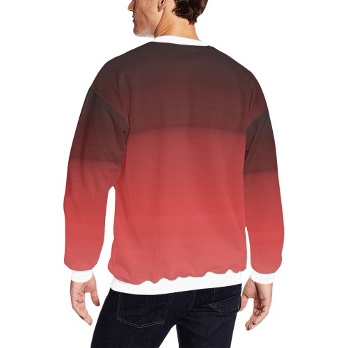 orn red All Over Print Crewneck Sweatshirt for Men (Model H18)