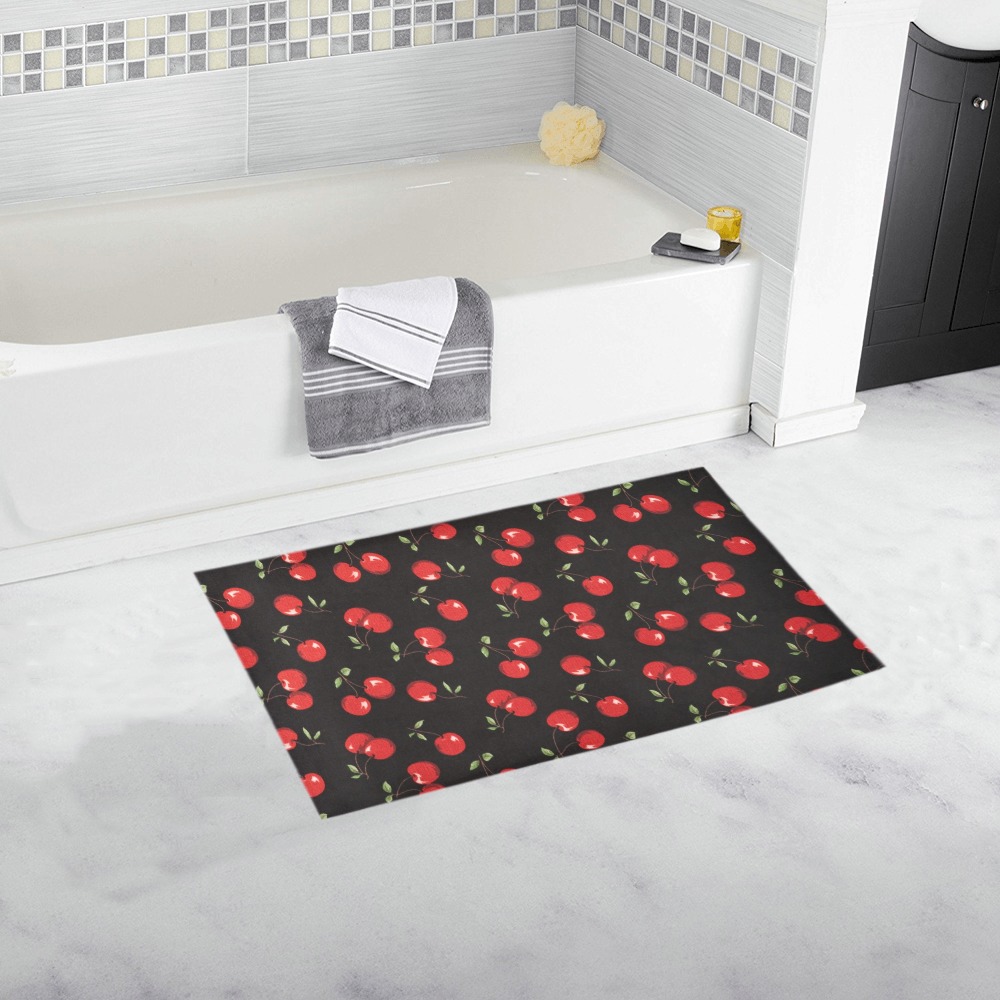 Seamless Cherry Pattern bathmat Bath Rug 16''x 28''