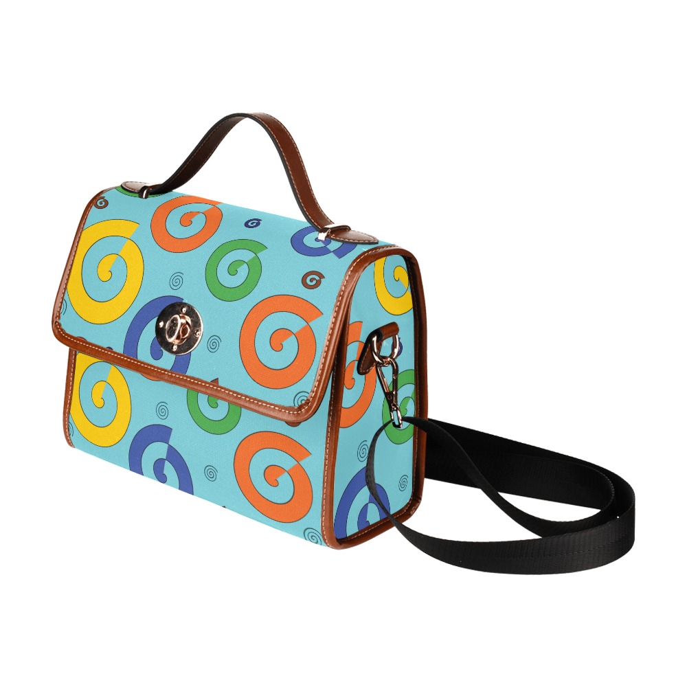 circled 2 Waterproof Canvas Bag/All Over Print (Model 1641)