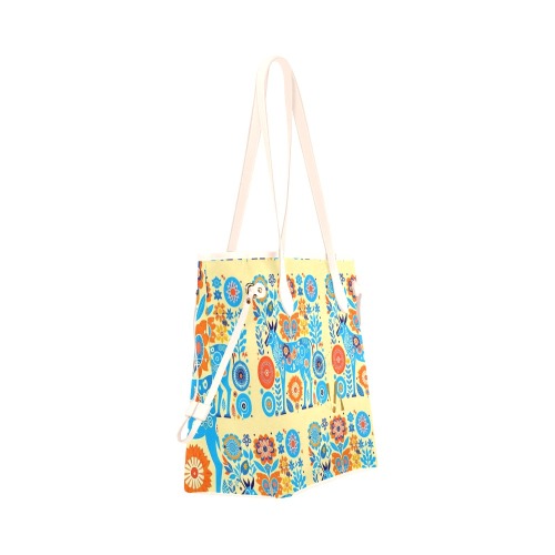 Tote sandy bag with abstract animal pattern, Clover Canvas Tote Bag (Model 1661)