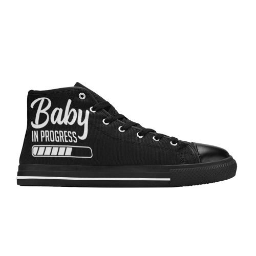 Baby in progress Women's Classic High Top Canvas Shoes (Model 017)