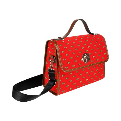 Guapo Red Waterproof Canvas Bag/All Over Print (Model 1641)