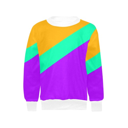ybp Girls' All Over Print Crew Neck Sweater (Model H49)