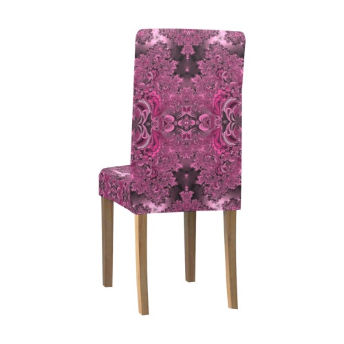 Pink Azalea Bushes Frost Fractal Chair Cover (Pack of 4)