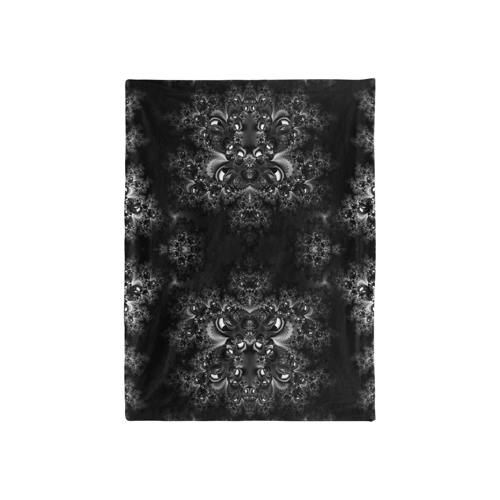 Frost at Midnight Fractal Baby Blanket 40"x50"