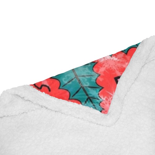 Hohoho Christmas by Nico Bielow Double Layer Short Plush Blanket 50"x60"