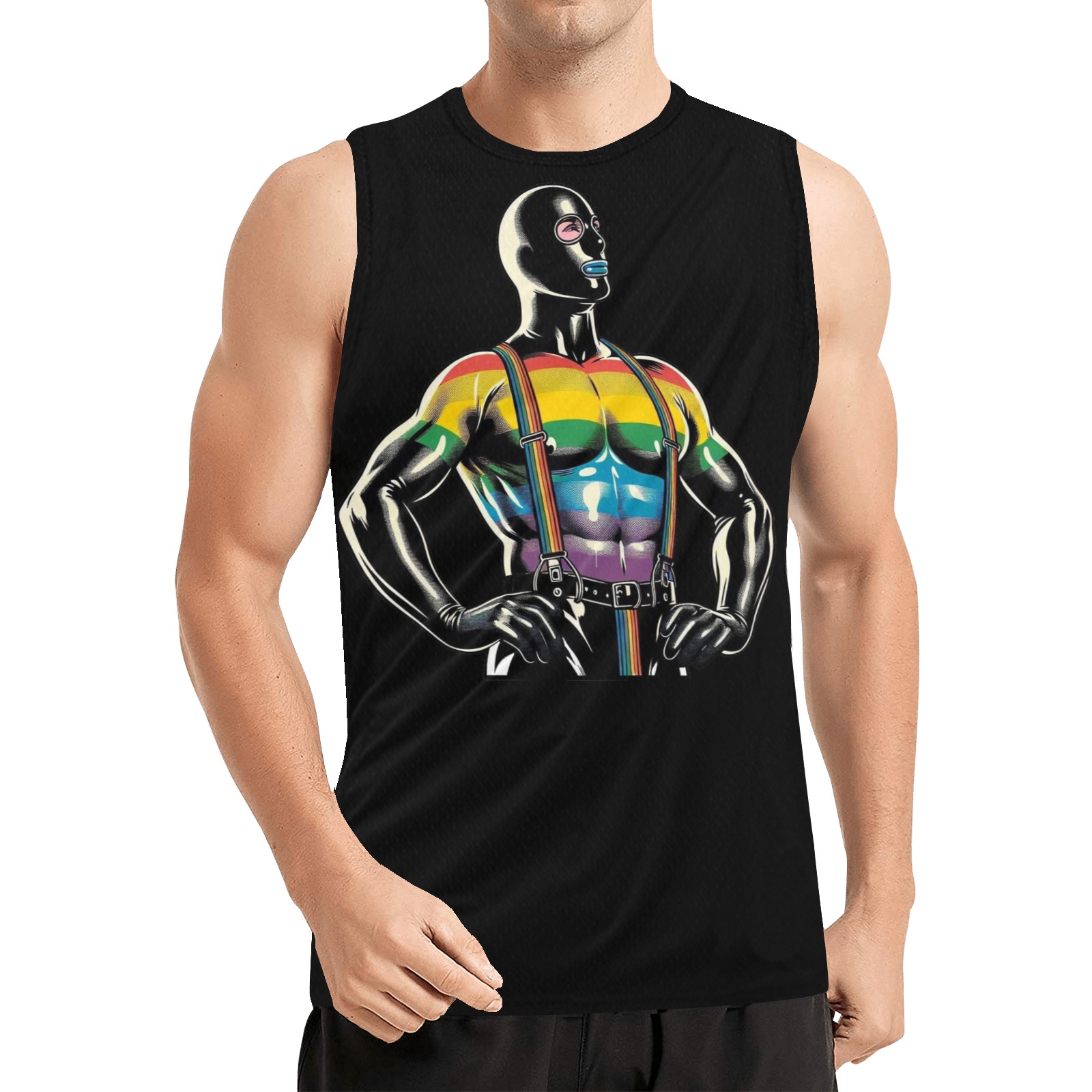 Rubber Gay by Fetishworld All Over Print Basketball Jersey