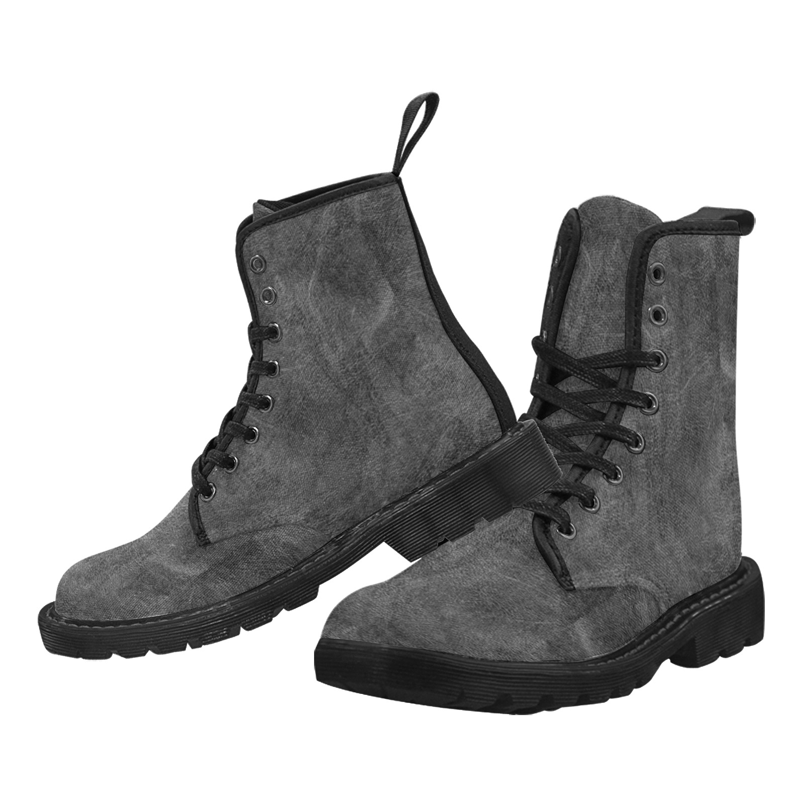 Leather Dark by Artdream Martin Boots for Men (Black) (Model 1203H)