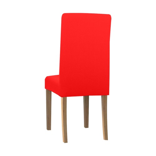 Merry Christmas Red Solid Color Chair Cover (Pack of 4)