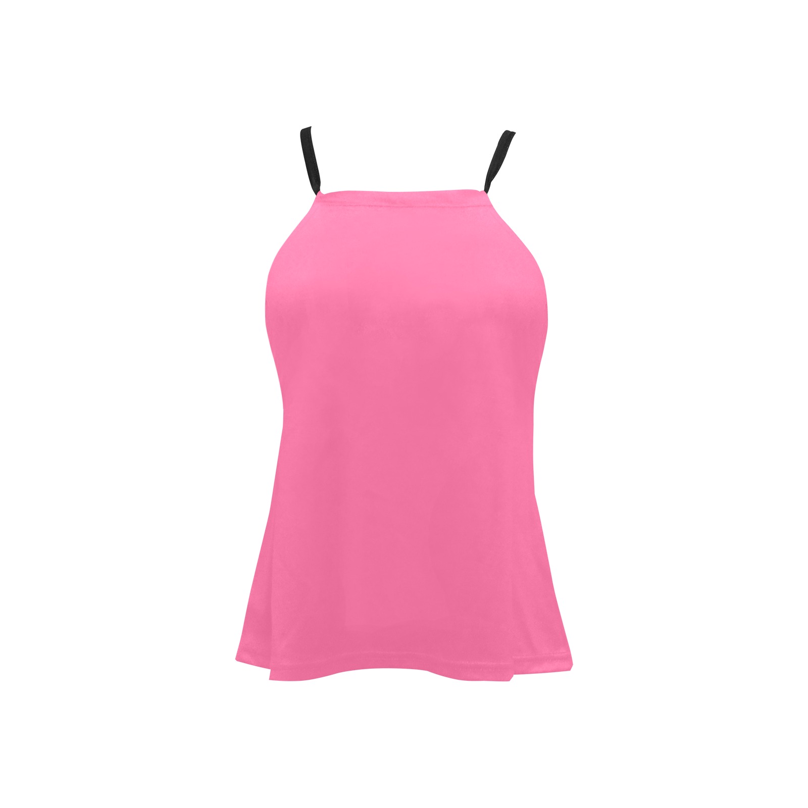 color French pink Loose Fit Halter Neck Top (Model T68)