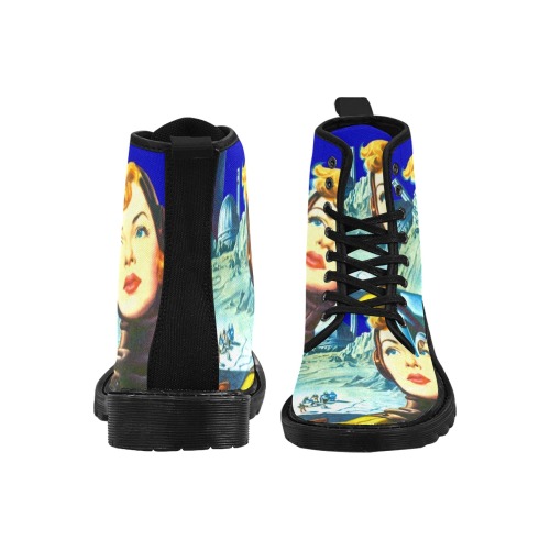 MISSION TO MARS Martin Boots for Women (Black) (Model 1203H)