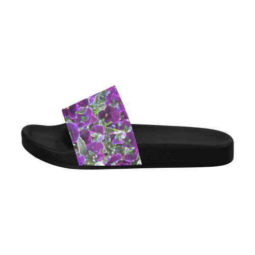 Field Of Purple Flowers 8420 Women's Slide Sandals (Model 057)