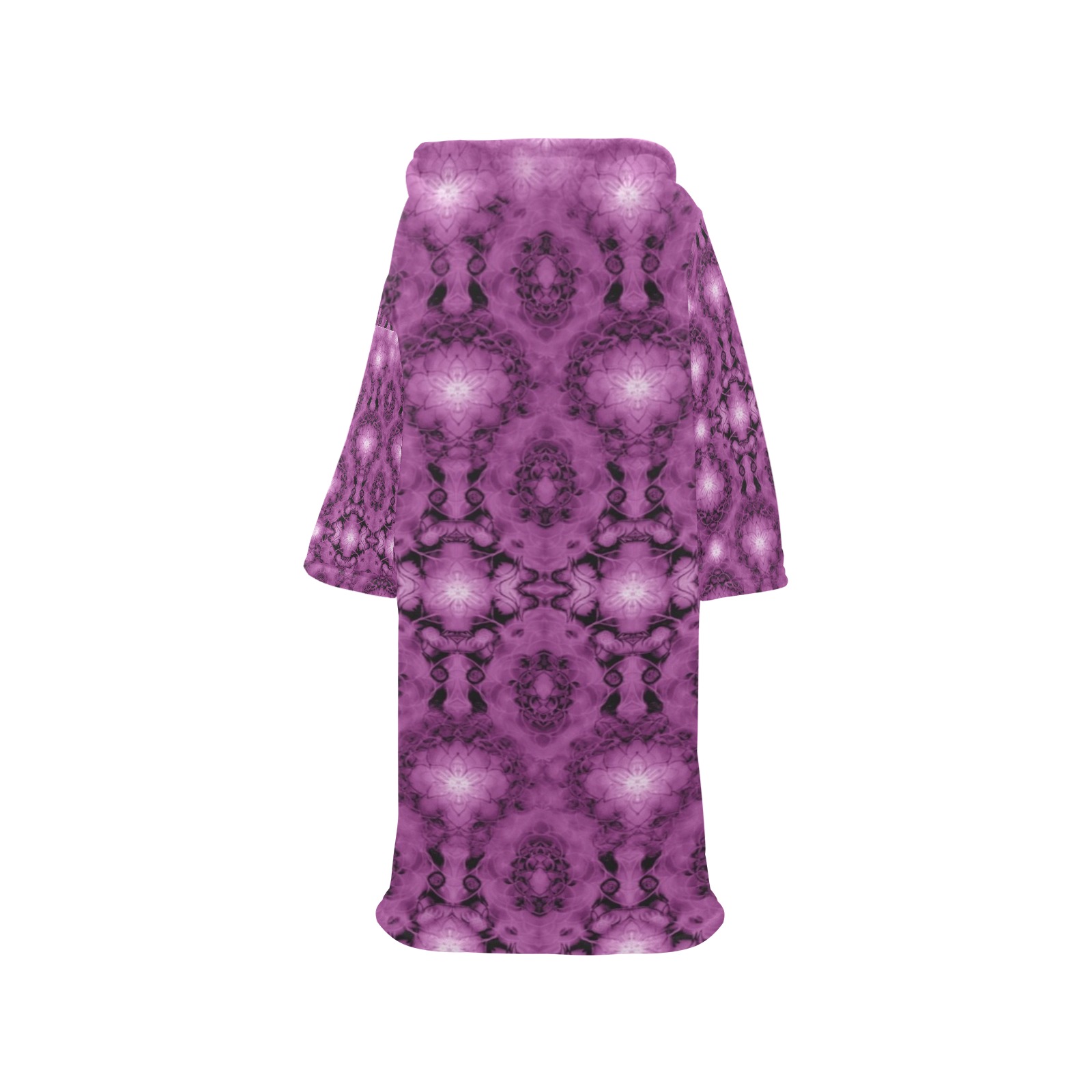 Nidhi decembre 2014-pattern 7-44x55 inches-purple Blanket Robe with Sleeves for Adults