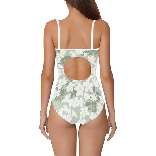 Tropical flowering GW2 Strap Swimsuit ( Model S05)