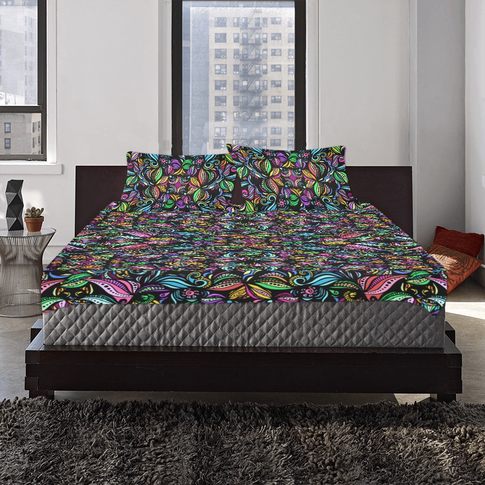 Whimsical Blooms 3-Piece Bedding Set