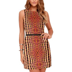 Trippy sun rays Eos Women's Sleeveless Dress (Model D01)