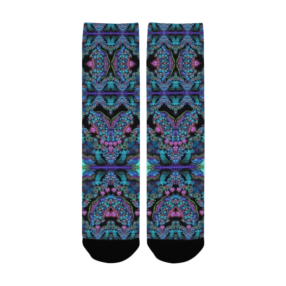 sweet nature-black 1 Women's Custom Socks