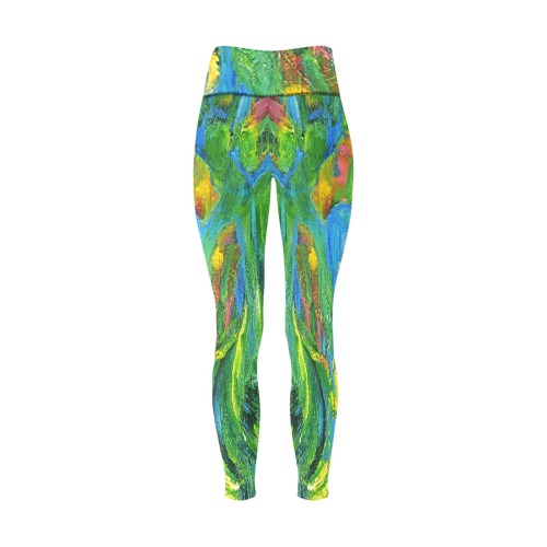 Green Tulip Collection Women's All Over Print High-Waisted Leggings (Model L36)