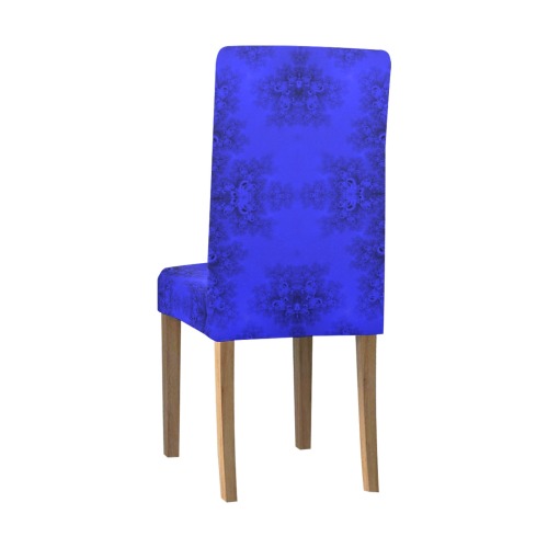 Midnight Blue Gardens Frost Fractal Chair Cover (Pack of 4)