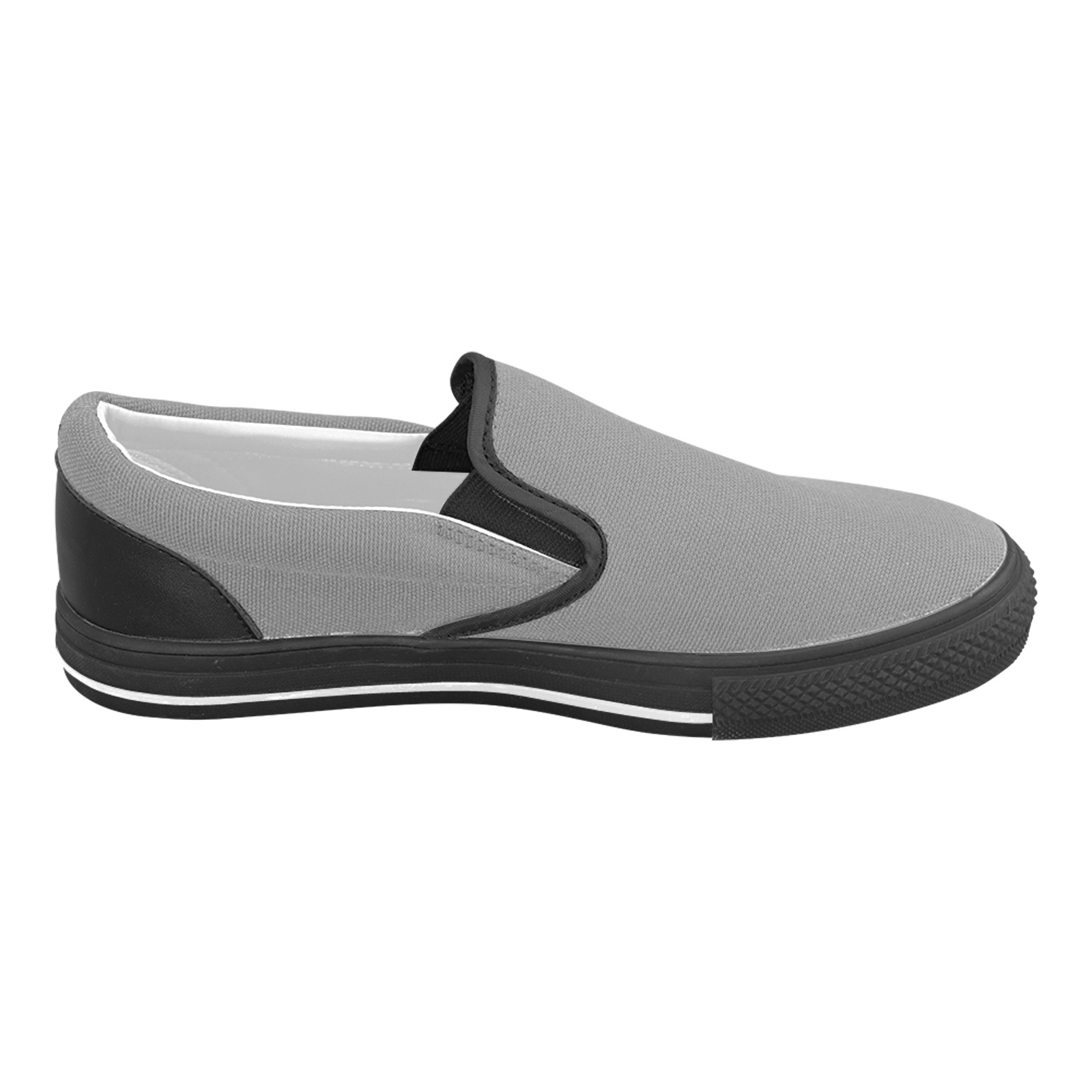 color grey Men's Slip-on Canvas Shoes (Model 019)