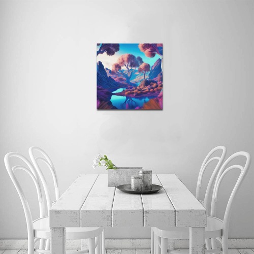 psychedelic landscape 4 Upgraded Canvas Print 16"x16"