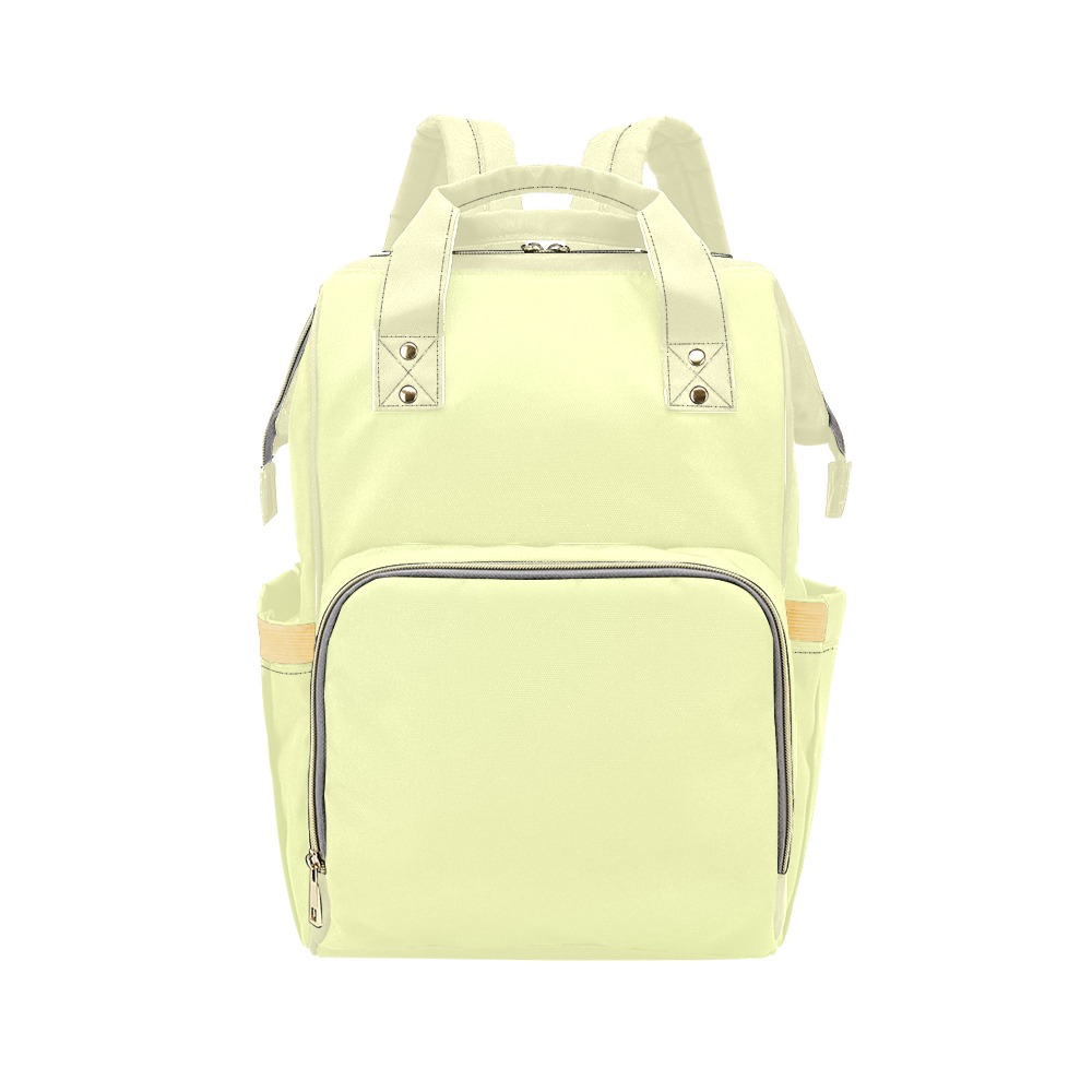 pastal yellow Multi-Function Diaper Backpack/Diaper Bag (Model 1688)