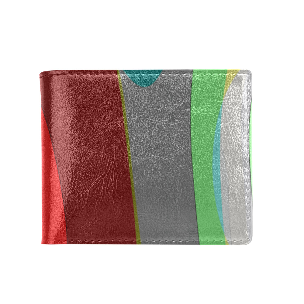 Colorful Abstract 118 Bifold Wallet with Coin Pocket (Model 1706)