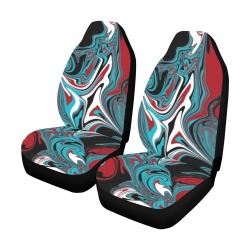 Dark Wave of Colors Car Seat Covers (Set of 2&2 Separated Designs)