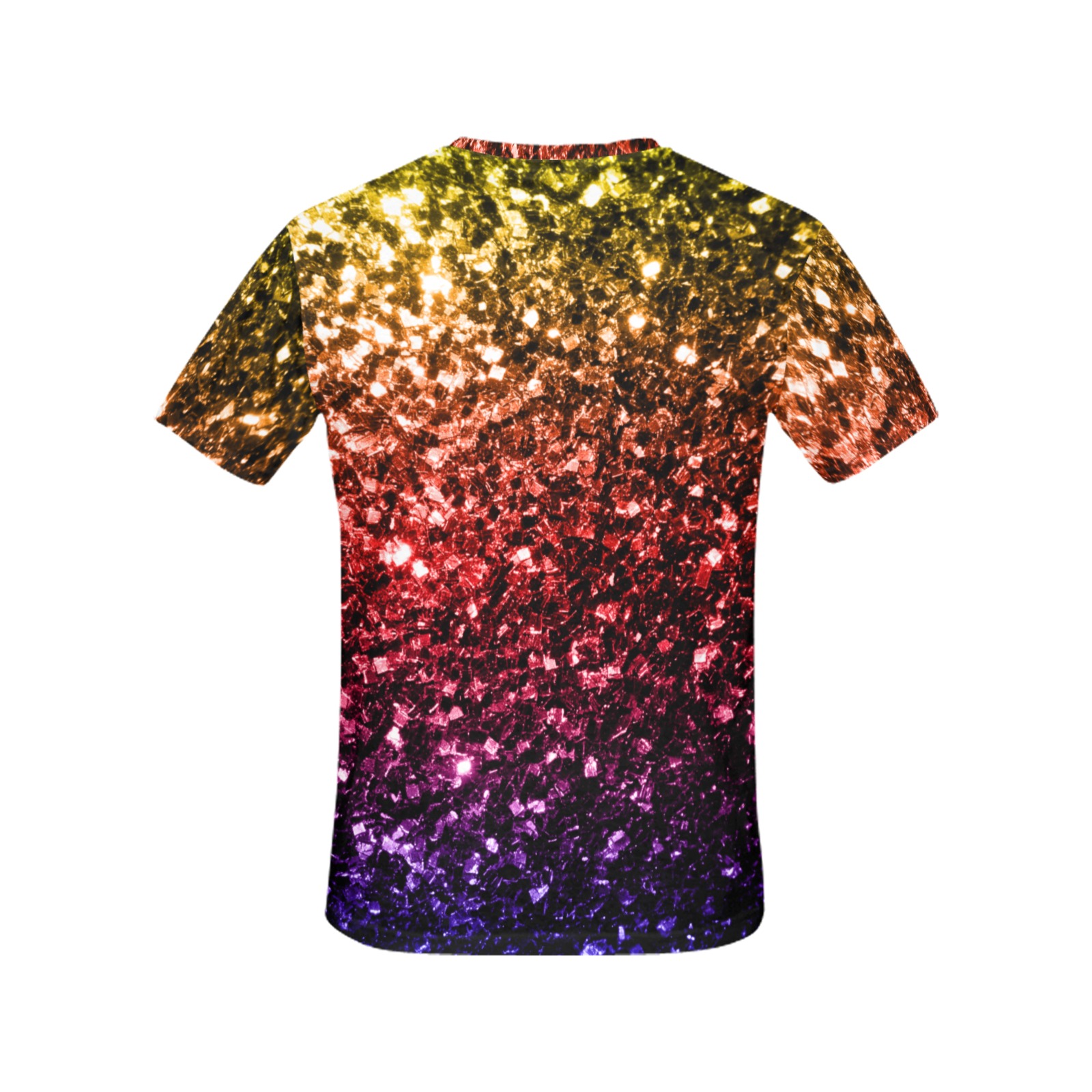 Rainbow colorful glitters faux sparkles glamorous bling fashion for her All Over Print T-Shirt for Women (USA Size) (Model T40)
