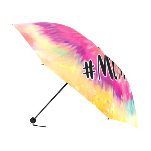 Straight multi colored mom life Anti-UV Foldable Umbrella (U08)