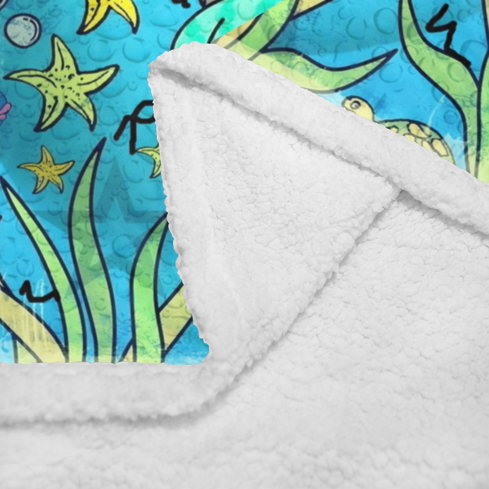 Aquarius- Wassermann by Nico Bielow Double Layer Short Plush Blanket 50"x60"