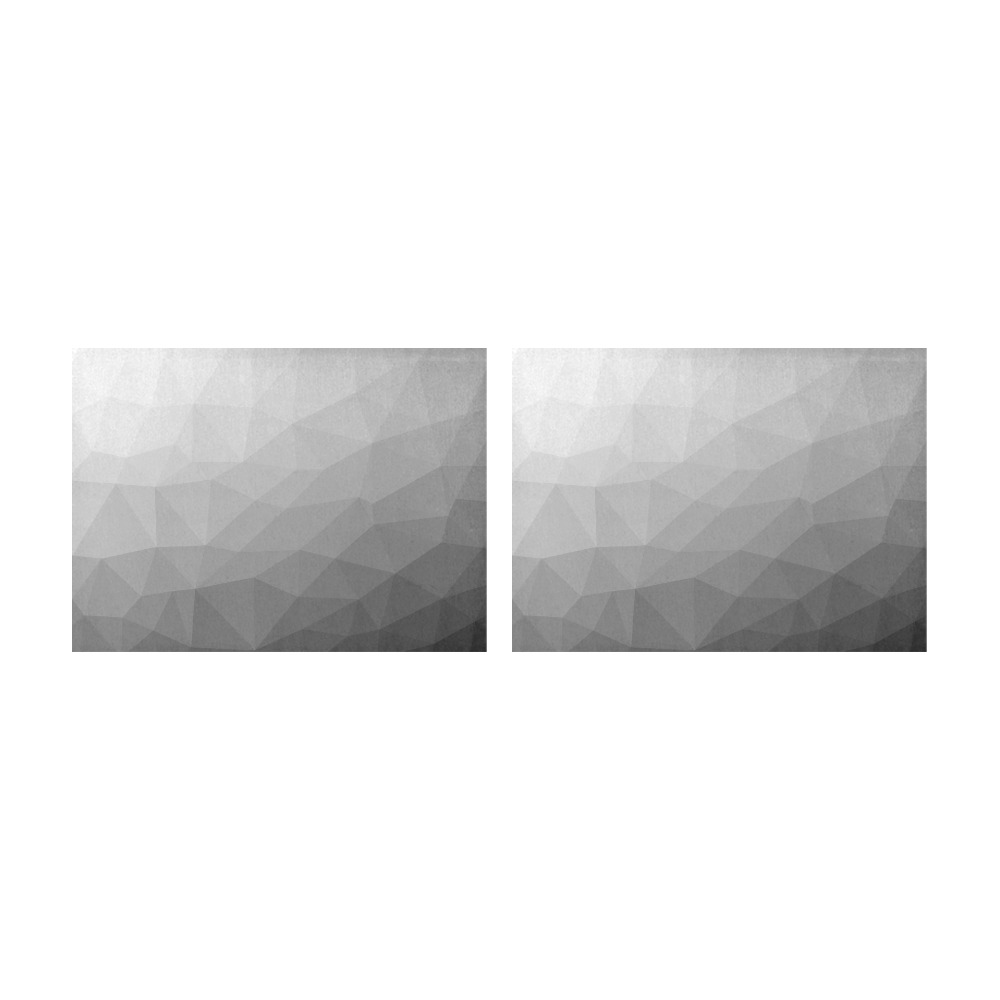 Grey Gradient Geometric Mesh Pattern Placemat 14’’ x 19’’ (Set of 2)