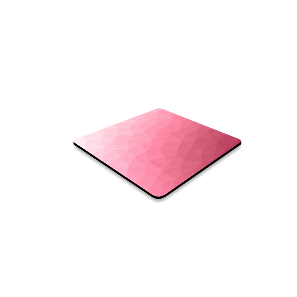 Magenta pink ombre gradient geometric mesh pattern Square Coaster
