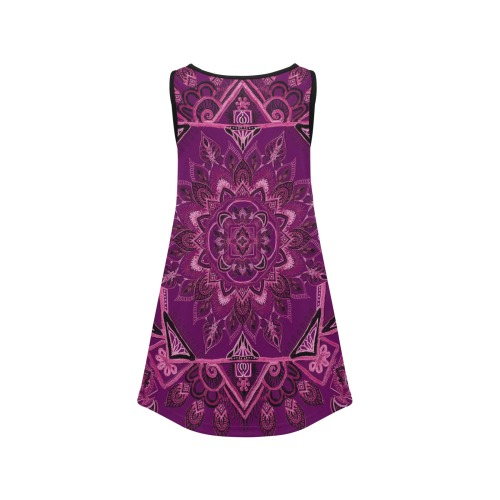 gamba purple Girls' Sleeveless Dress (Model D58)