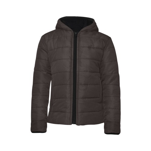 color licorice Kids' Padded Hooded Jacket (Model H45)