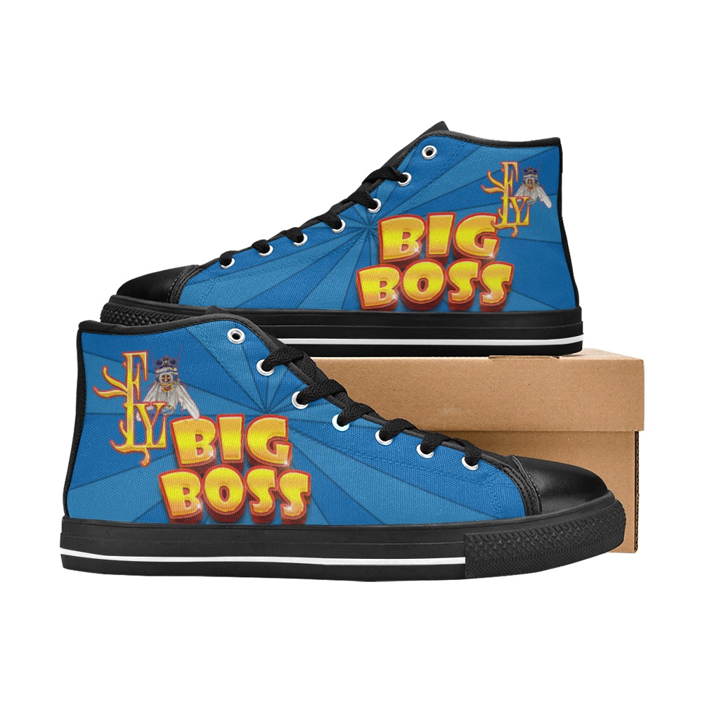 Big Boss Collectable Fly Women's Classic High Top Canvas Shoes (Model 017)