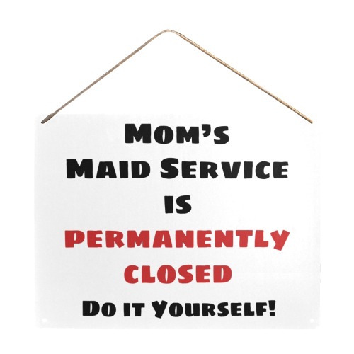 Maid's Service Closed Metal Tin Sign 16"x12"