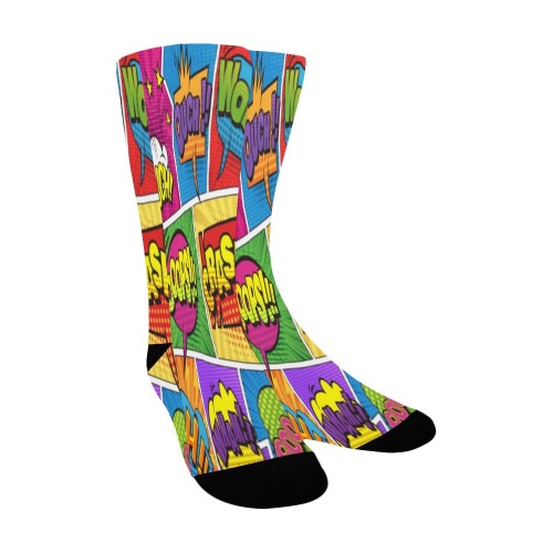 Comic page speech bubbles Collectable Fly Women's Custom Socks