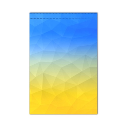 Ukraine yellow blue geometric mesh pattern Garden Flag 12‘’x18‘’（Without Flagpole）
