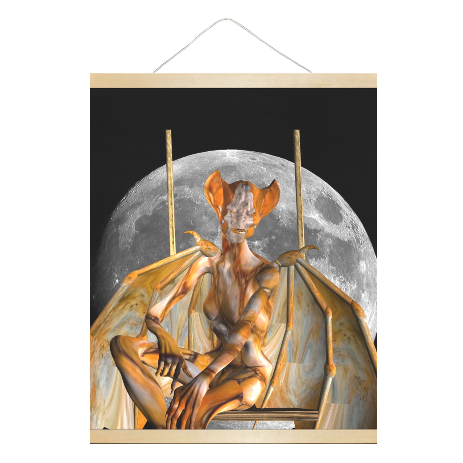 Moon Creature Hanging Poster 16"x20"