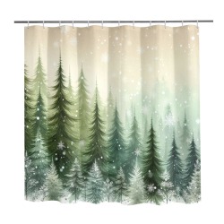 Shower Curtain Winter Pines Shower Curtain 72" x 72"