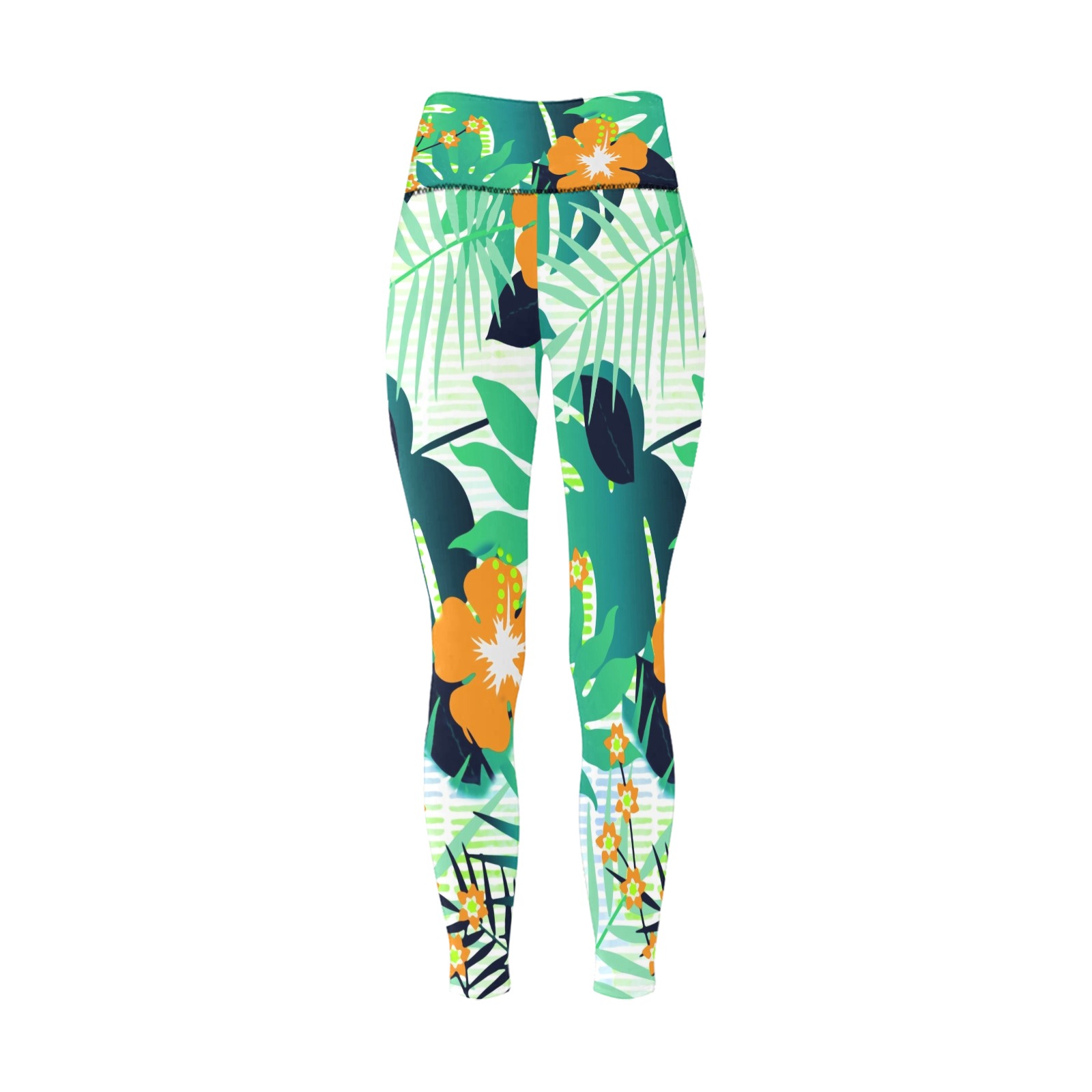 GROOVY FUNK THING FLORAL Women's All Over Print High-Waisted Leggings (Model L36)