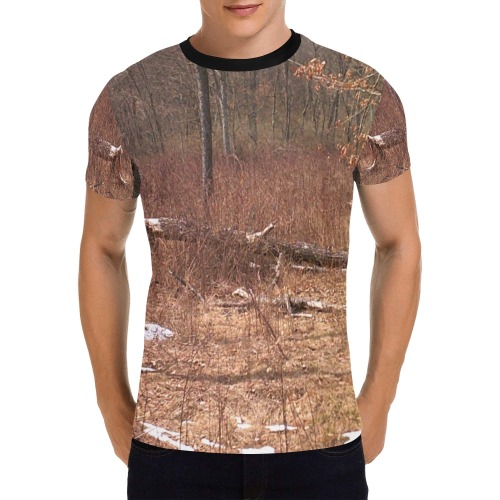Falling tree in the woods All Over Print T-Shirt for Men (USA Size) (Model T40)
