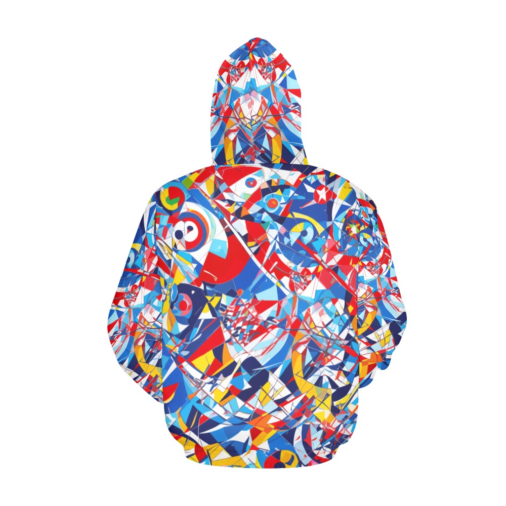 Stylish colorful abstract art. Geometrical shapes. All Over Print Hoodie for Men (USA Size) (Model H13)
