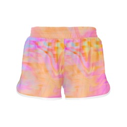 Sunset Glitch Effects 02 Women's Sports Shorts (Model L61)