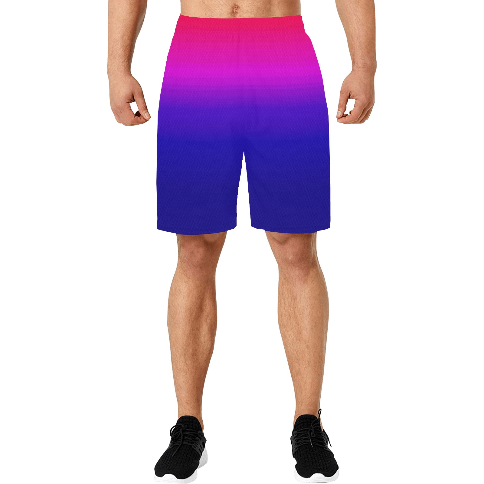 pink and blue All Over Print Basketball Shorts