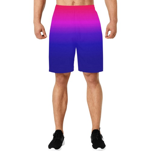 pink and blue All Over Print Basketball Shorts