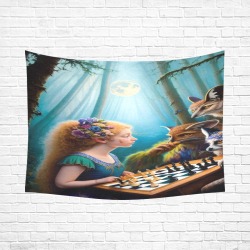 The Call of the Game 6_vectorized Cotton Linen Wall Tapestry 80"x 60"