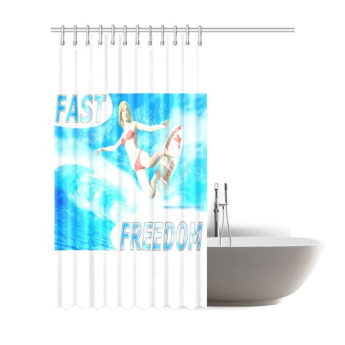 Fast Freedom Shower Curtain 72"x84"